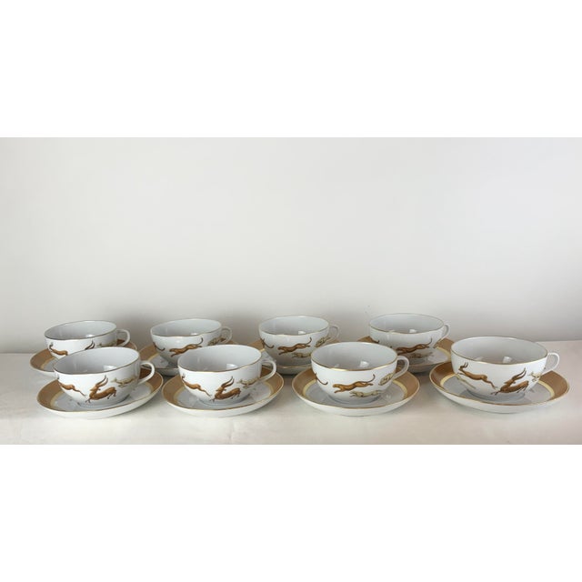 Modern Haviland Tea Service Made in Limoges, France. 19 Pieces in the Serengeti Pattern. For Sale - Image 3 of 12