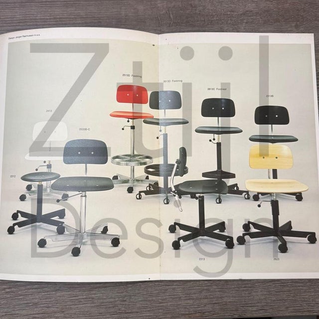 Kevi Office Chairs by Jørgen Rasmussen for Kevi A·S, 1970s, Set of 4 For Sale - Image 4 of 12