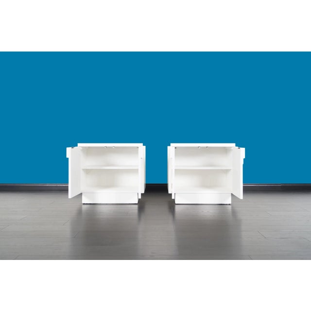 Mid-Century Modern Brutalist “Staccato” Lacquer Nightstands by Lane For Sale In Los Angeles - Image 6 of 10