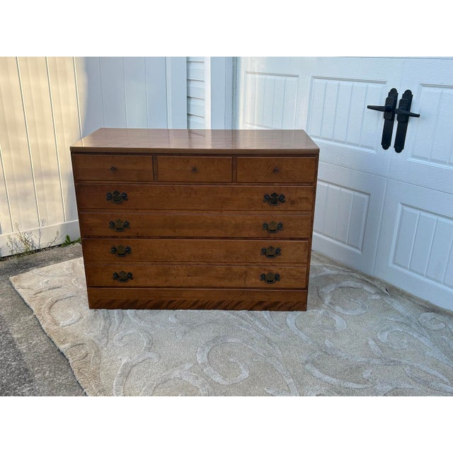 Vintage (1960's) Chest of Drawers has an Americana Style. Made by Ethan Allen. The Wood is Maple. The Tops are Mica. The...
