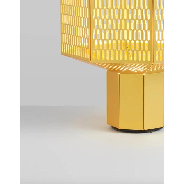 Metal Ma-Rock M Custom Golden Table Lamps by Jaime Hayson for Parachilna, Set of 2 For Sale - Image 7 of 13