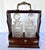 Antique Late 1800s English Oak Two Decanter Tantalus with Key - 4 pcs For Sale - Image 10 of 12