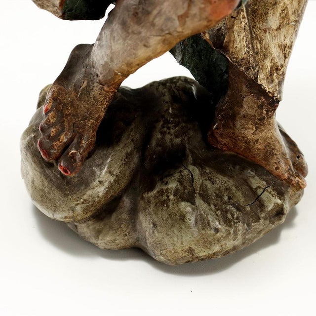 Angels in Carved, Lacquered and Gilded Wood, Set of 2 For Sale - Image 6 of 16