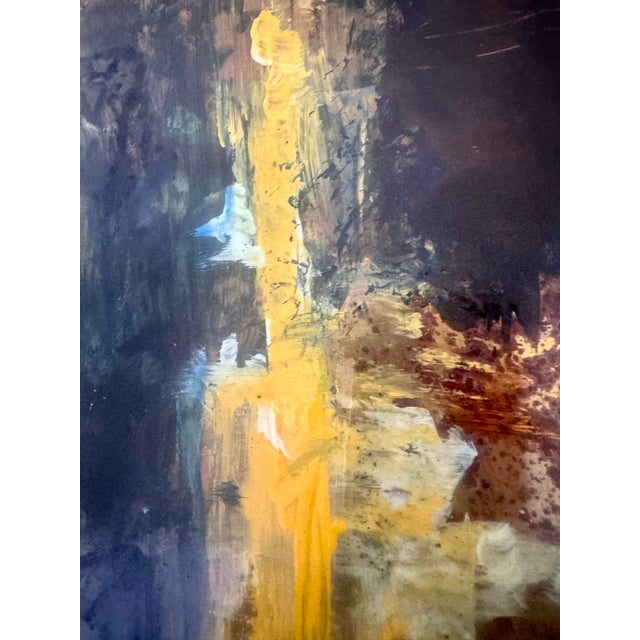 Pair of original abstract paintings on copper by Cincinnati artist Ken Rausch. Each piece measures 11” square by 1.5” deep...
