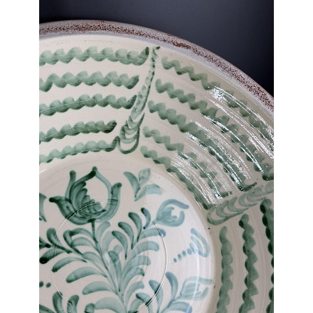 Large Spanish Fajalauza Ceramic Bowl For Sale - Image 5 of 9