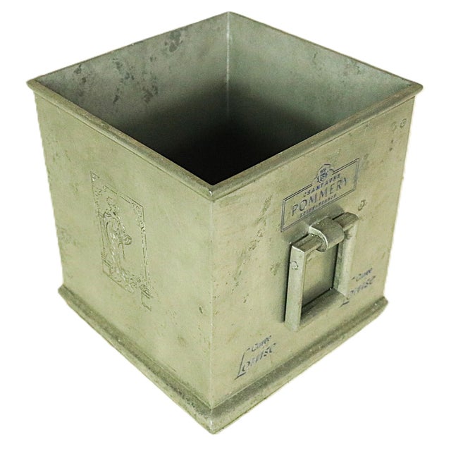 A highly unusual and very rare Champagne cooling bucket made of pewter and advertising the Pommery brand. These buckets...