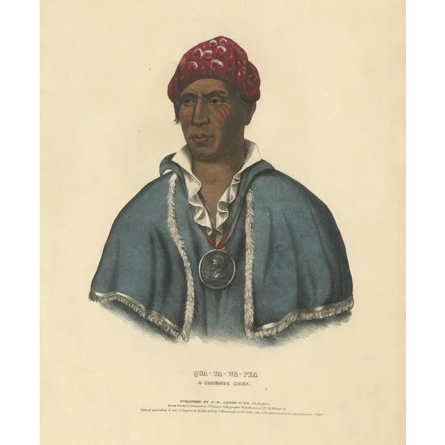 Qua-Ta-Wa-Pea, 1838, Litograph on Paper For Sale - Image 3 of 7