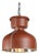 Matthew Izzo Home Small Leather Dome Pendant Light For Sale
