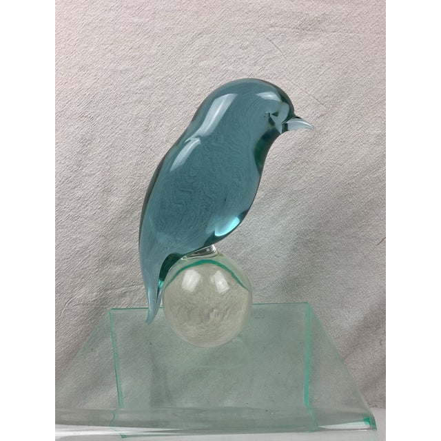 1960s Murano Glass Neodymium Alexandrite Bird Sculpture by Oggetti For Sale - Image 5 of 11