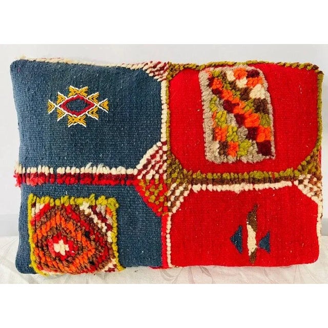 Tribal Wool Vintage Kilim Cushion or Pillow, a Pair For Sale In New York - Image 6 of 11
