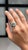 Contemporary Emerald Diamond Cluster Bypass Ring in 14k Gold Size 5.5 For Sale In New York - Image 6 of 17