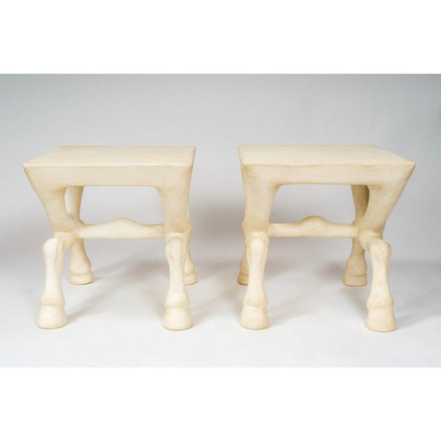 Late 20th Century Late 20th Century John Dickinson Attributed Hoofed Side Tables - A Pair For Sale - Image 5 of 12