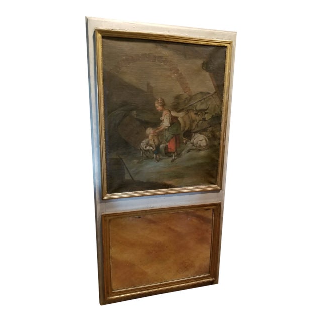 18th Century French Trumeau Mirror For Sale