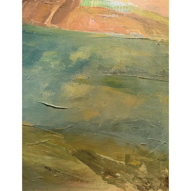 Blue Axel Johannes Ulmer, Landscape with Horses, Oil Painting on Canvas For Sale - Image 8 of 13