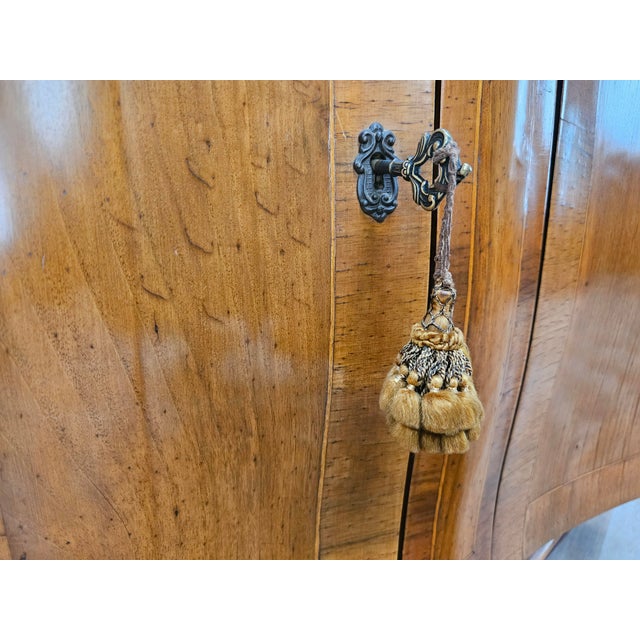 Baroque-Style Walnut Sideboard with Four Doors and Four Drawers, 1960 For Sale - Image 16 of 18