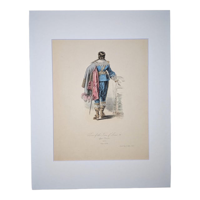 Peer of the Time of Louis XIII | Hand-Colored Engraving by Hippolyte Pauquet | C. 1868 For Sale