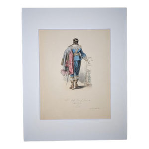 Peer of the Time of Louis XIII | Hand-Colored Engraving by Hippolyte Pauquet | C. 1868