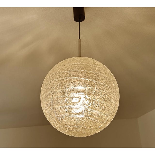 Large Murano Glass Pendant Light from Doria, 1950s For Sale - Image 4 of 16
