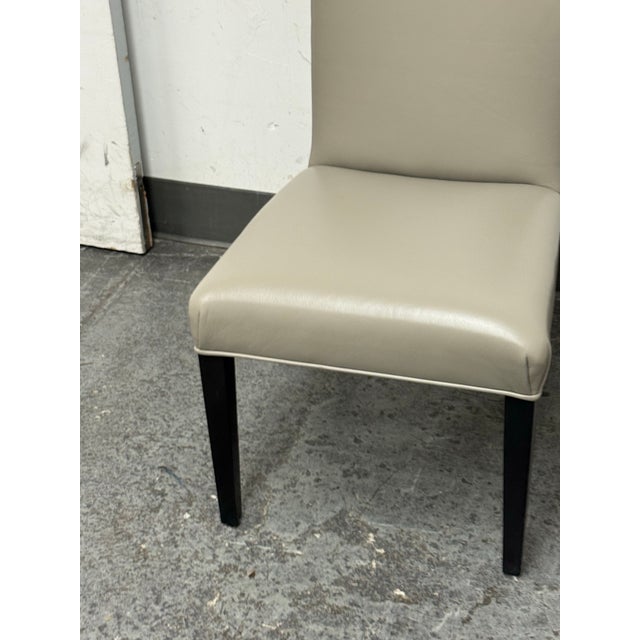 Swaim Vibe Leather Side Chair For Sale - Image 9 of 12
