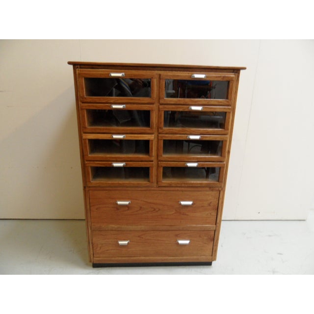 Vintage Dutch Shop Display Cabinet with Drawers, 1950s For Sale - Image 14 of 15