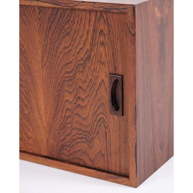 Wall-Mounted Rosewood Cabinet with Sliding Doors, 1960s For Sale - Image 9 of 13