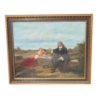 Blind Milton Dictates to His Daughters 19th Century For Sale