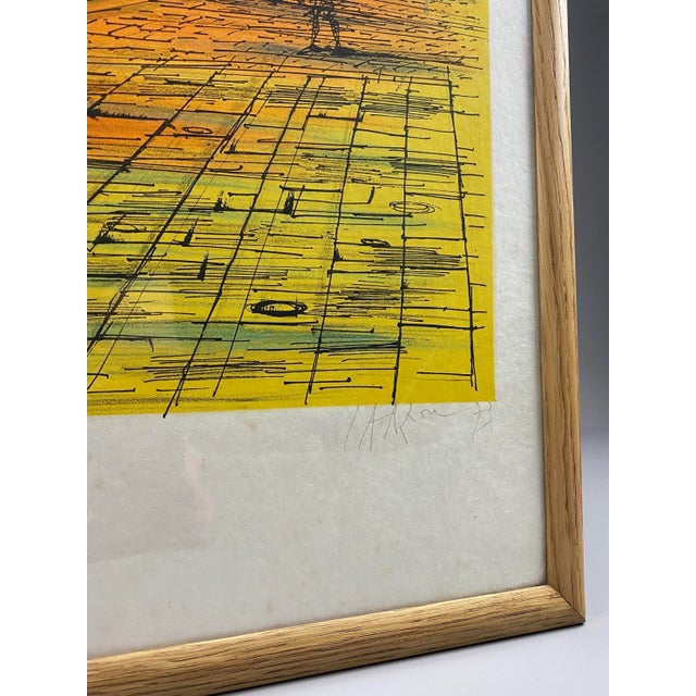 Mid-Century Modern Jean Carzou, Venice, 1973, Lithograph For Sale - Image 3 of 11