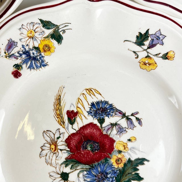20th Century Agreste Dinner Plates from Sarreguemines, 1970s, Set of 6 For Sale - Image 10 of 13