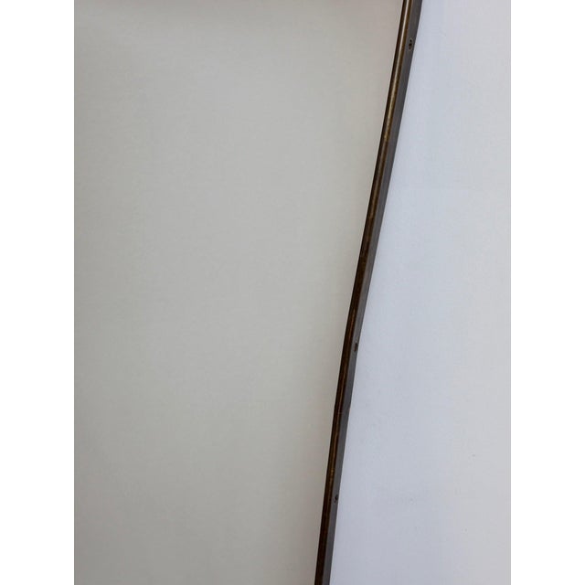Vintage Italian Wall Mirror with Brass Frame, 1960s For Sale - Image 11 of 17