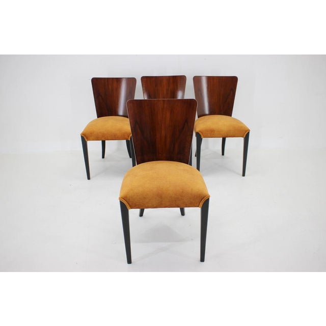 1950s Vintage H-214 Dining Chairs by Jindrich Halabala for Up Závody, 1950s, Set of 4 For Sale - Image 5 of 18