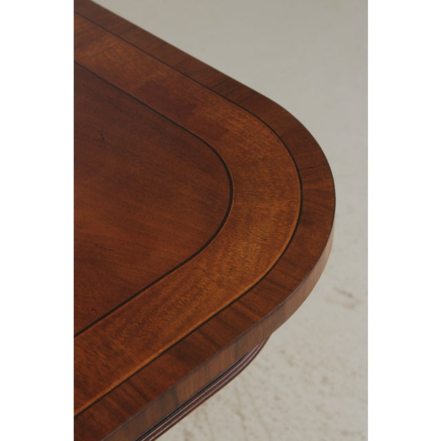Henredon Mahogany Double Pedestal Inlaid Dining Table For Sale - Image 15 of 17