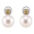 18k South Sea Pearl & Yellow DIamond Earrings, A Pair For Sale