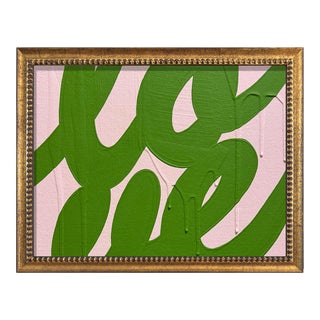 Ron Giusti Mini Love Light Pink Kelly Acrylic Painting For Sale