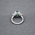 Metal 3.38 Ct Gia Certified Zambian Emerald & Diamond Ring Size 6.5 For Sale - Image 7 of 9