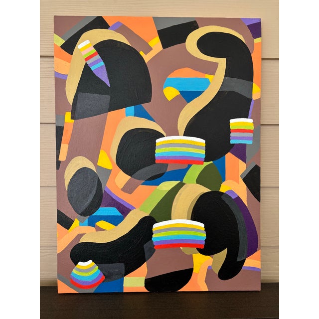 Orange David Mac Innes Light•Color• Pattern 2003 #68 Painting on Canvas Original For Sale - Image 8 of 8