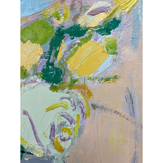 Green Impressionistic Landscape Original Oil Painting For Sale - Image 8 of 11