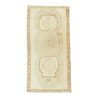Turkish Mini Rug Oriental Hand Knotted Vintage Rug 1'8" x 3'3" #20762 For Sale