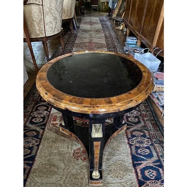Maitland-Smith 1980s Faux Tortoise Shell Egyptian Revival Drinks Table For Sale In New York - Image 6 of 8