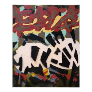 Contemporary Abstract Painting by Lionel Lamy "Interdimensional Bail Bonds"