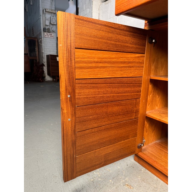 Mid 20th Century Mid-Century Modern Teak Danish Cabinet - 2 Piece For Sale - Image 13 of 18
