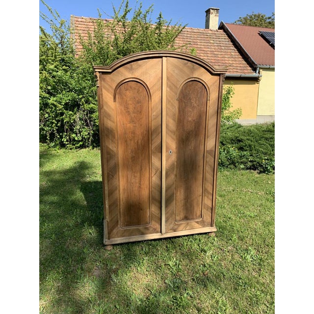 Brown Vintage Hungarian Brown Wardrobe For Sale - Image 8 of 8