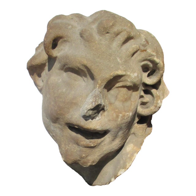 Limestone Satyr Head For Sale