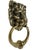 Early 20th Century Antique English Brass Lion Head Door Knocker For Sale - Image 5 of 11