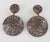Fabrice Paris Taupe and Silver Resin Dangle Clip Earrings For Sale - Image 4 of 9