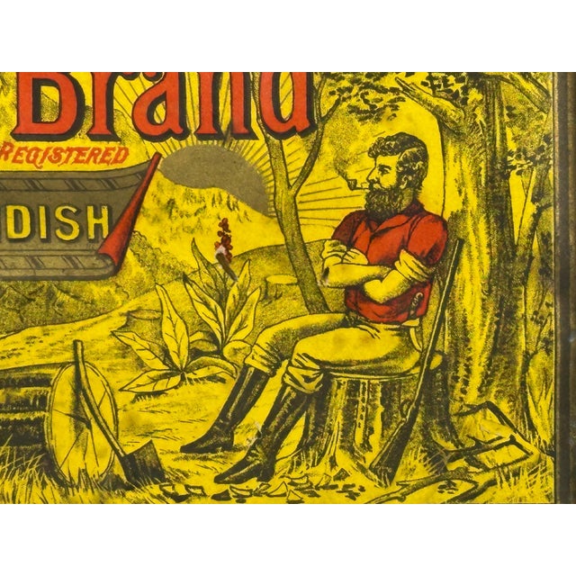 Metal Antique Pioneer Tobacco Tin: Richmond Cavendish Golden Flake Litho Box For Sale - Image 7 of 10