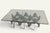 Mid-Century Modern Minimalist Sculptural Coffee Table in Metal and Glass, 1980s For Sale - Image 3 of 18