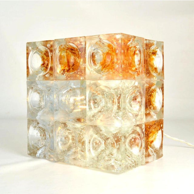 Sculptural Poliarte Table Lamp in Glass Cubes attributed to Albano Poli, 1960s For Sale - Image 15 of 18