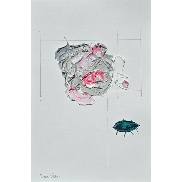 Set of 6 - Cy Twombly Inspired Shadow Box Framed Botanic Oil Paintings by Diane Grant For Sale - Image 6 of 10