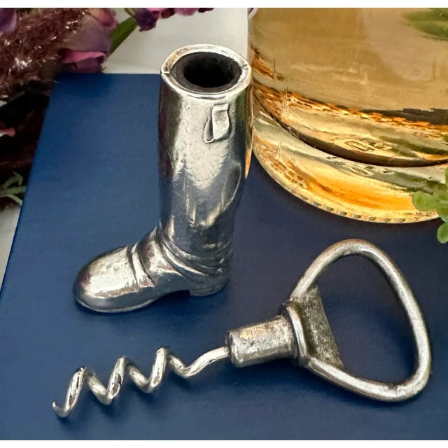 Silver Early 20th Century Sterling Silver Cork Screw Equestrian Silver Cork Screw Bottle Opener For Sale - Image 8 of 8