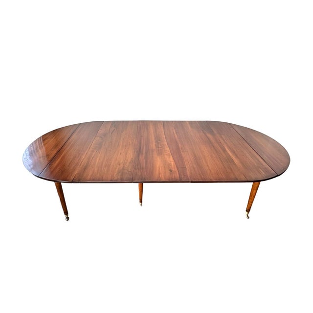 French 18th Century Louis XVI Walnut Extension Dining Table For Sale - Image 3 of 10